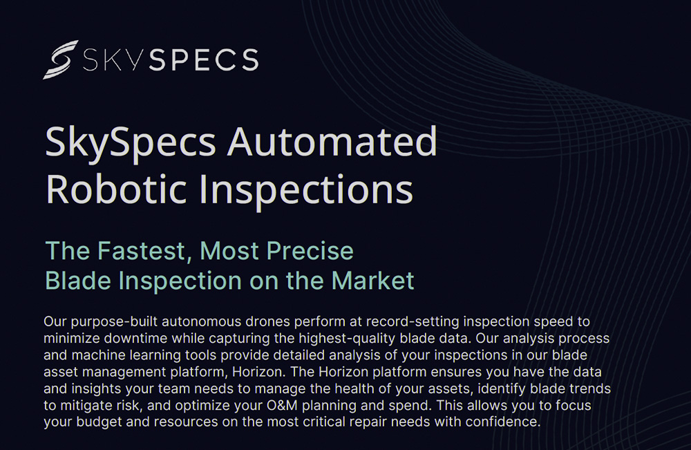 SkySpecs Automated Robotic Inspections