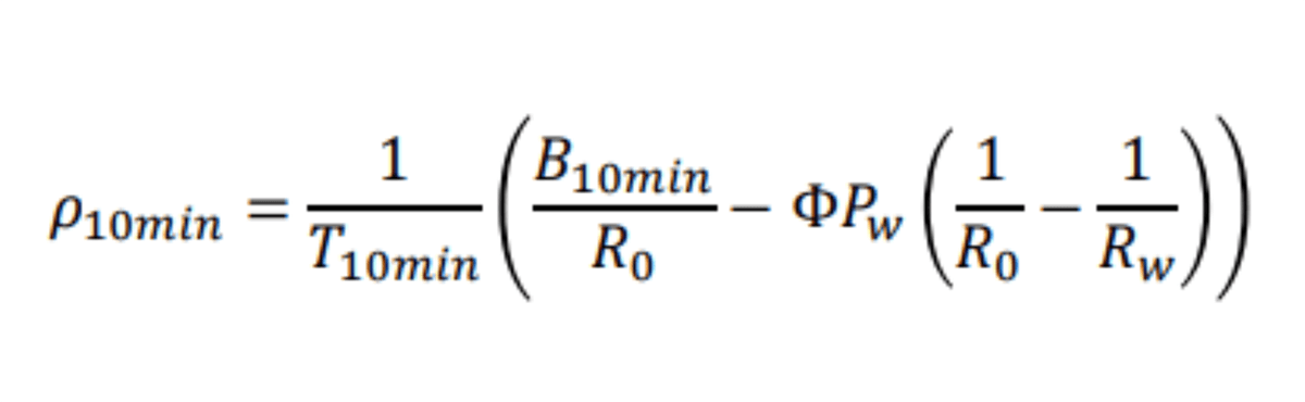 Air density formula