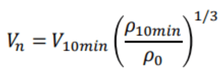 Air density formula