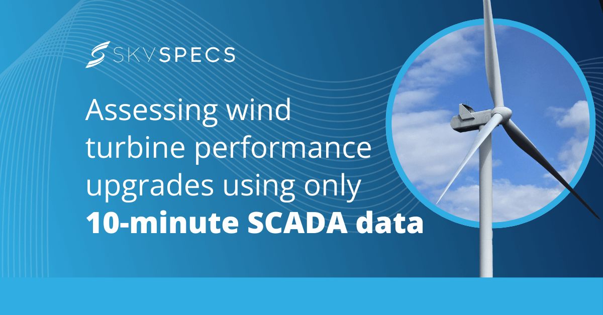 Assessing wind turbine performance upgrades using only 10 minute SCADA data