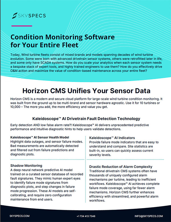 SkySpecs Horizon CMS