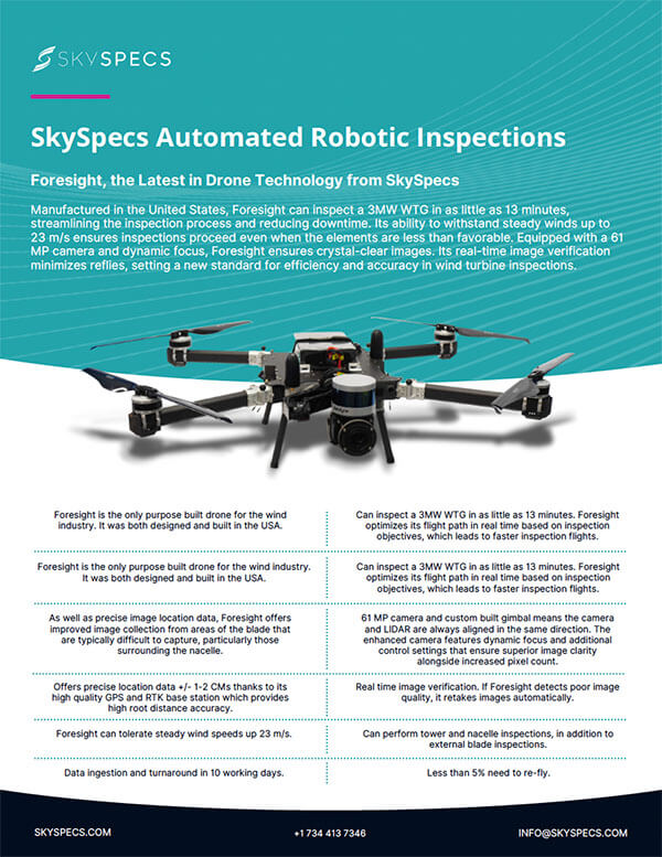 SkySpecs Inspections – Foresight