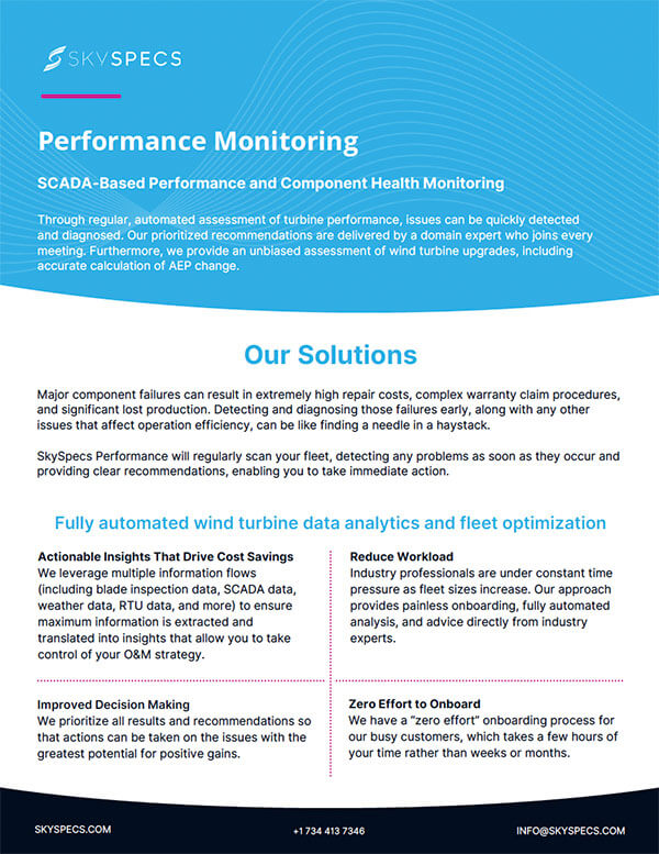 SkySpecs Performance Monitoring