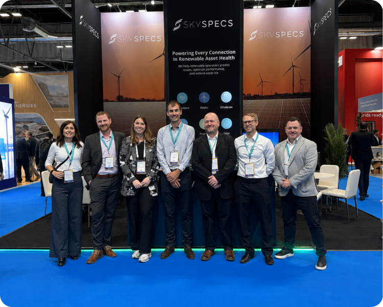 SkySpecs colleagues together at an industry event