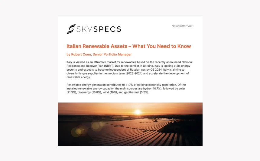 Italian Renewable Assets – What You Need to Know