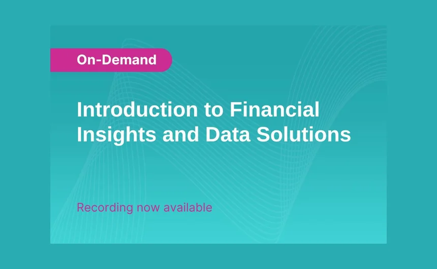 Introduction to Financial Insights and Data Solutions-Webinar